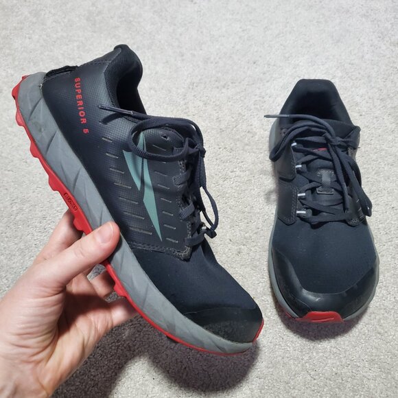 ALTRA Superior 5 Trail Running Shoes Sneakers Barefoot Minimalist Black W9 M8 - Picture 1 of 10